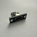 USB 3.1 Type-C розʼєм (гніздо) з монтажною пластиною під гвинти, розʼєм Type-C (2-pin / 4-pin) жіночий, порт для зарядки