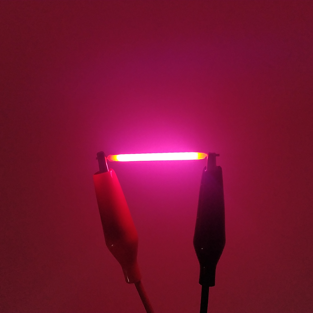 Світлодіодна нитка "філамент", рожева, 38 мм, CZ-FILL-38P-3V