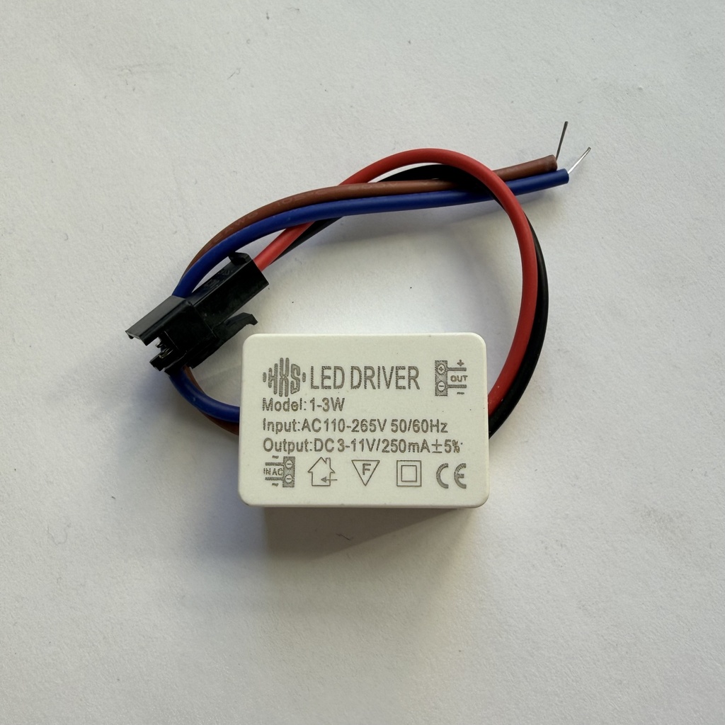 Драйвер для 1-3 діодів 1W, 3-11v