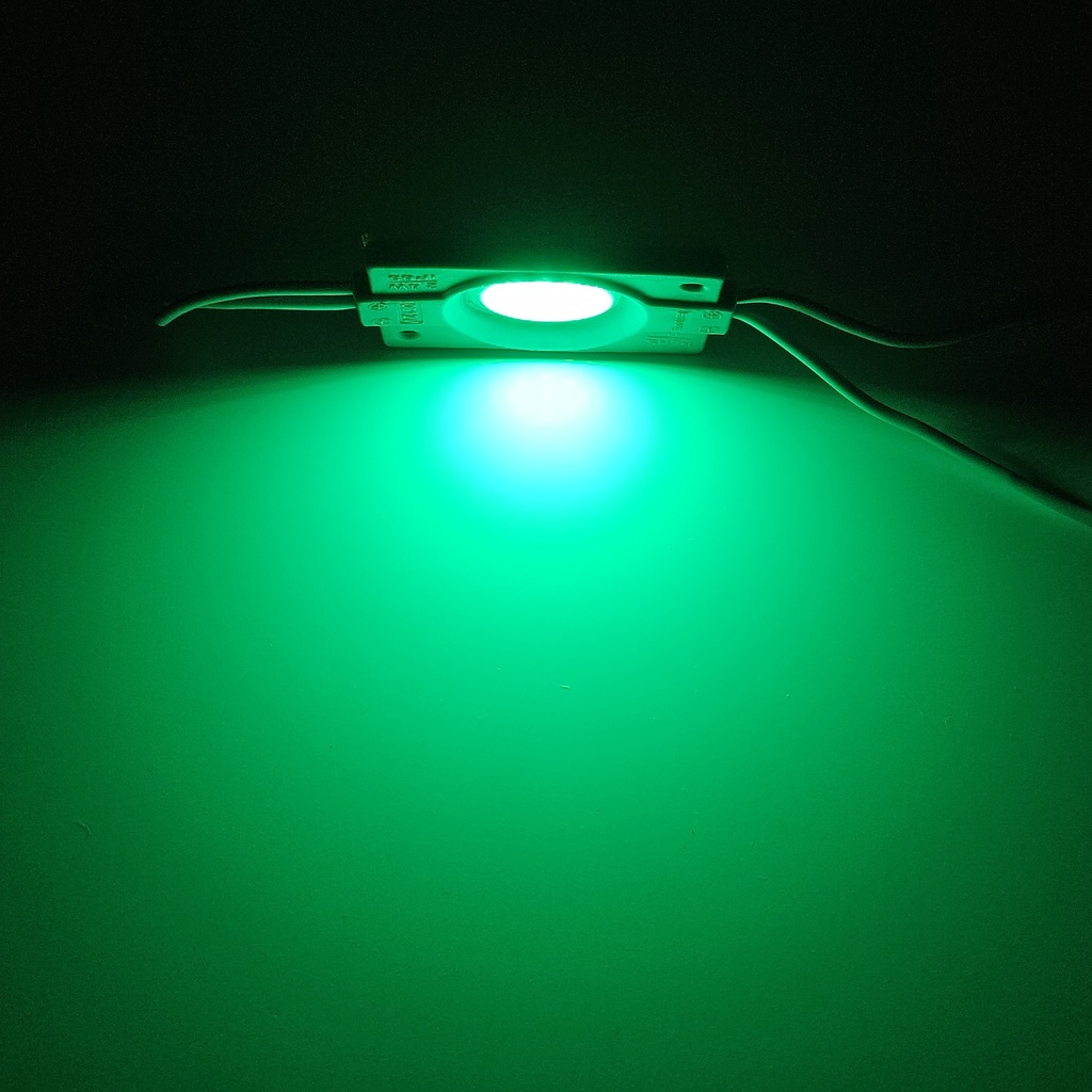 Модуль рекламний 12v COB круглий 2.4W Зелений