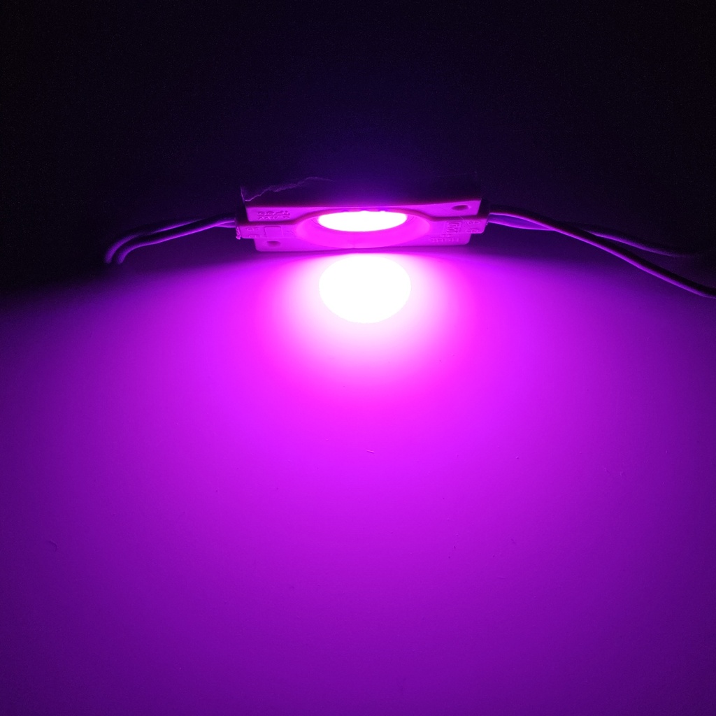 Модуль рекламний 12v COB круглий 2.4W Рожевий