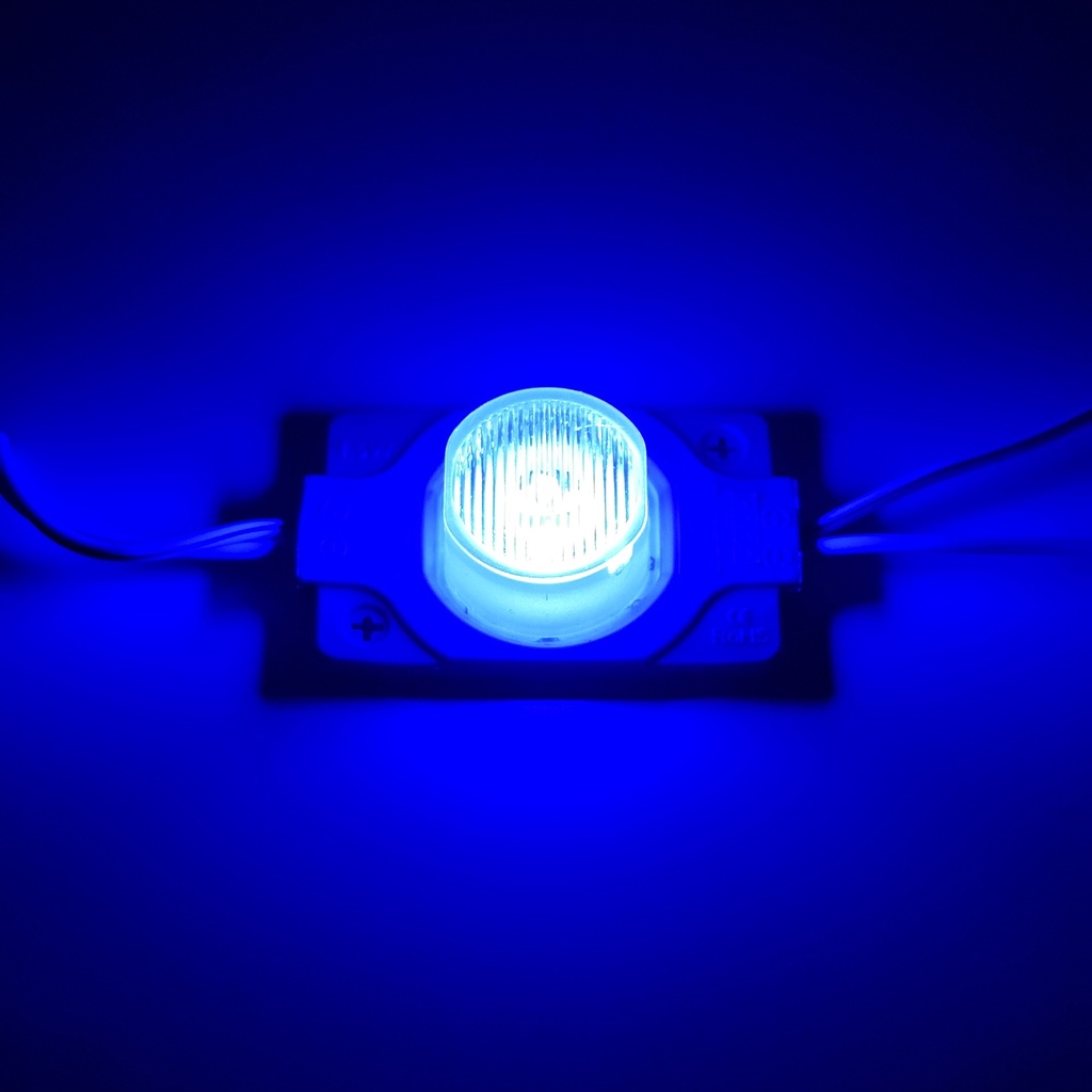 Модуль рекламний 12v COB круглий з лінзою 1.5W Синій