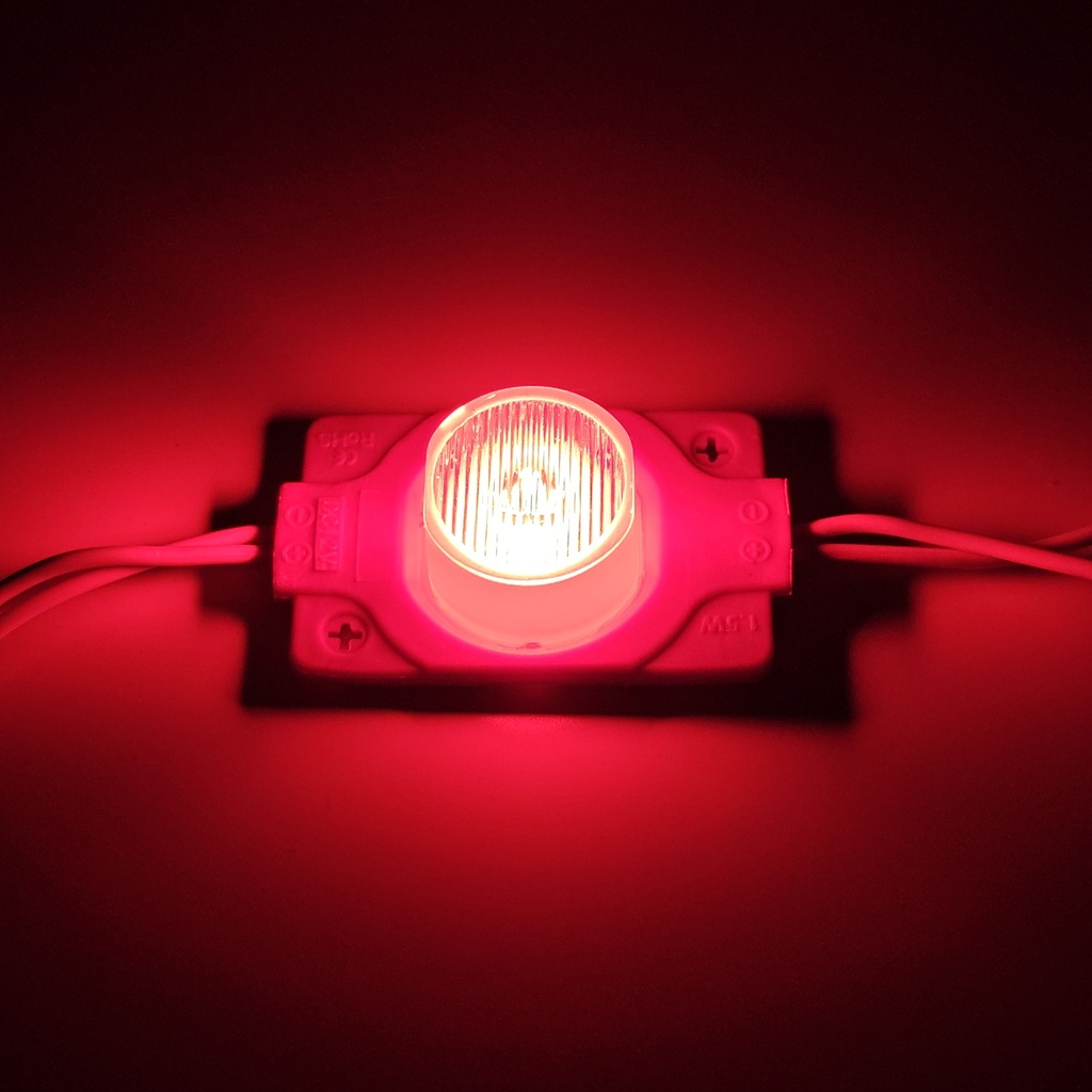 Модуль рекламний 12v COB круглий з лінзою 1.5W Червоний