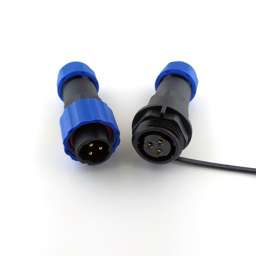 M16 комплект (male+female); 3pin Waterproof Connector IP68, провід-провід
