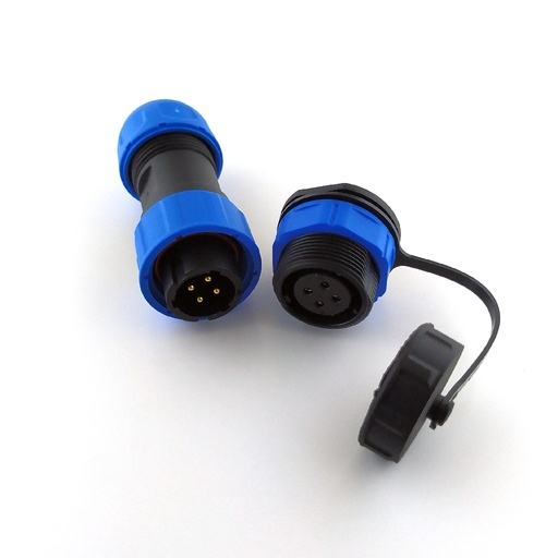 M16 комплект (male+female); 4pin Waterproof Connector IP68, провід-корпус