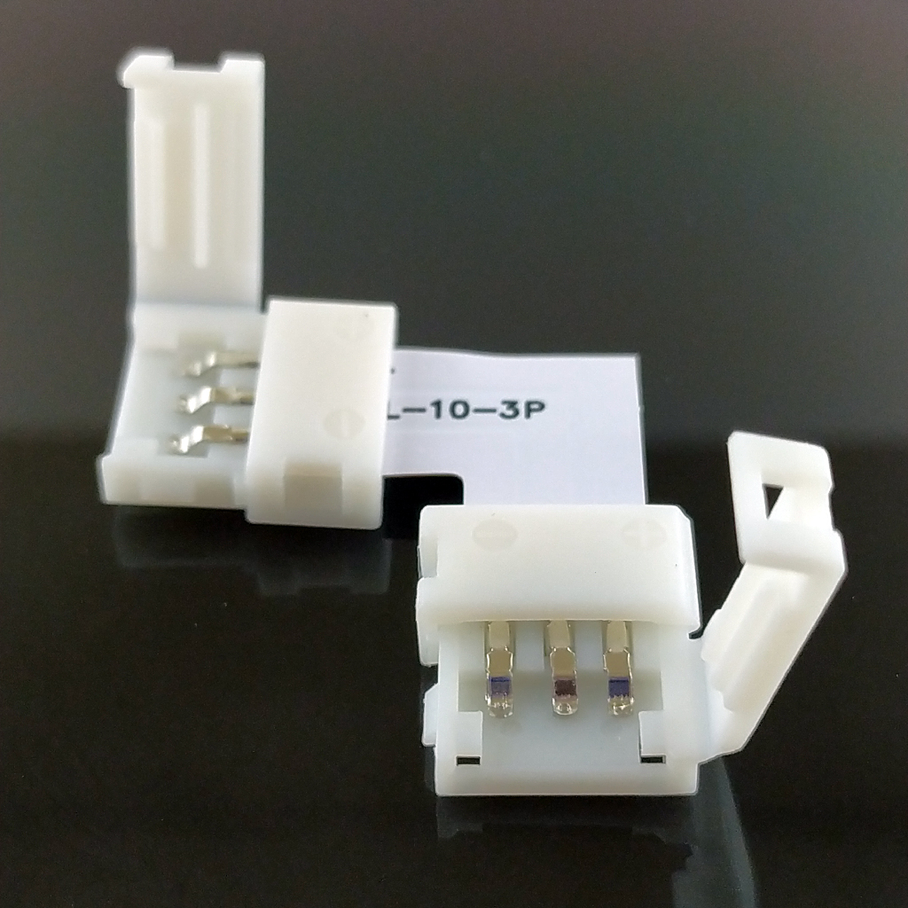 Коннектор світлодіодної стрічки, 3 pin кутовий