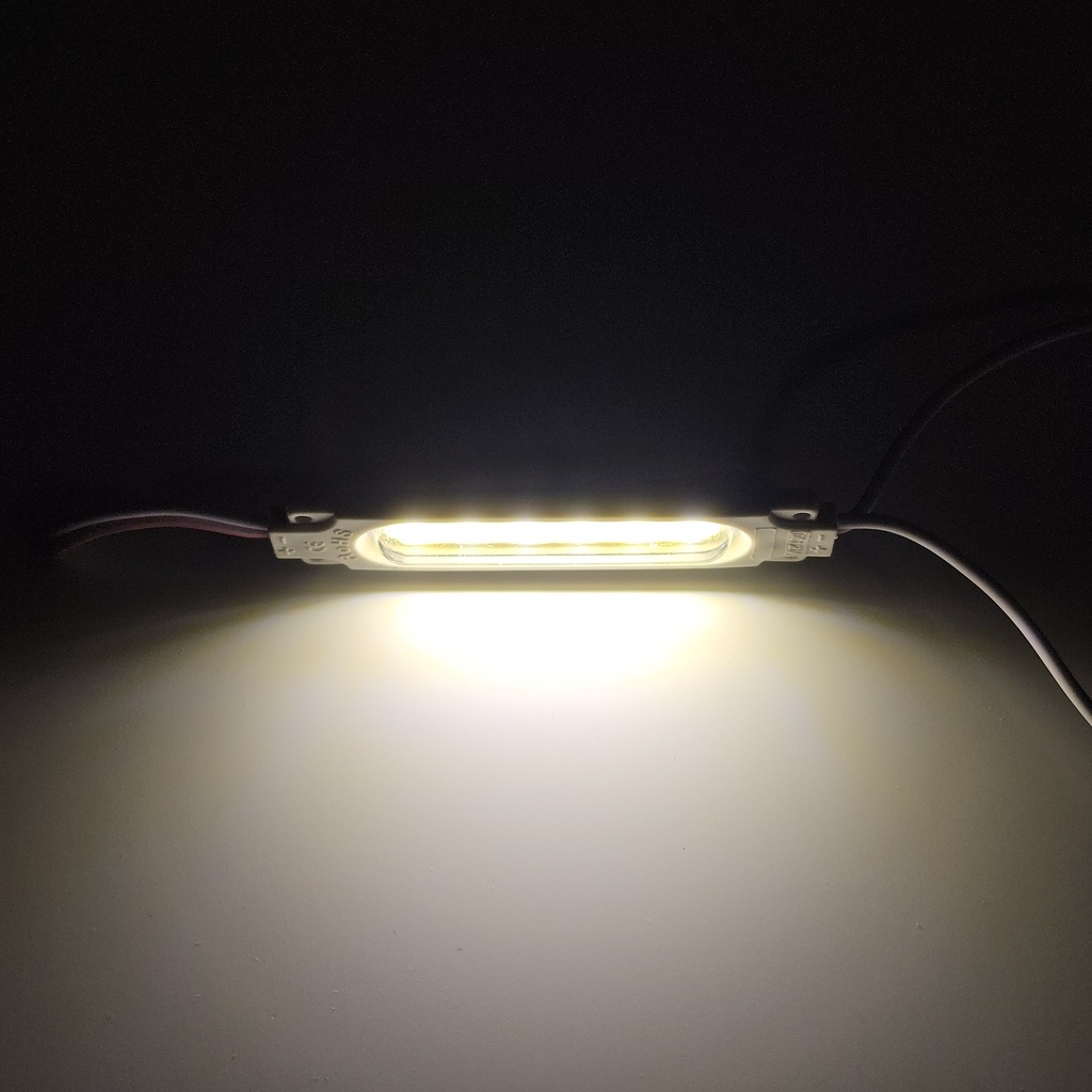 Модуль рекламний 12v COB 6816 прямокутний з лінзою Білий теплий