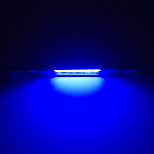 Модуль рекламний 12v COB 6816 прямокутний з лінзою Синій