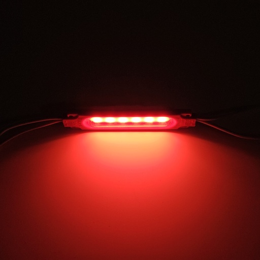 Модуль рекламний 12v COB 6816 прямокутний з лінзою Червоний