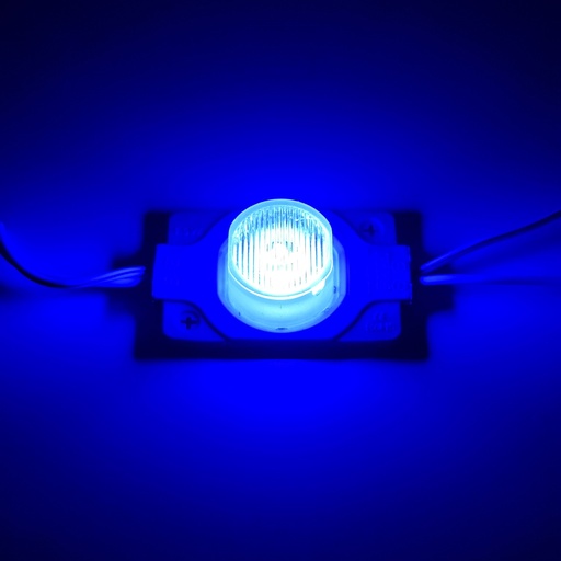 Модуль рекламний 12v COB круглий з лінзою 1.5W Синій ROUND-1Led-B-1,5W